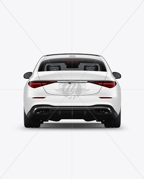 Luxury Car Mockup - Back View