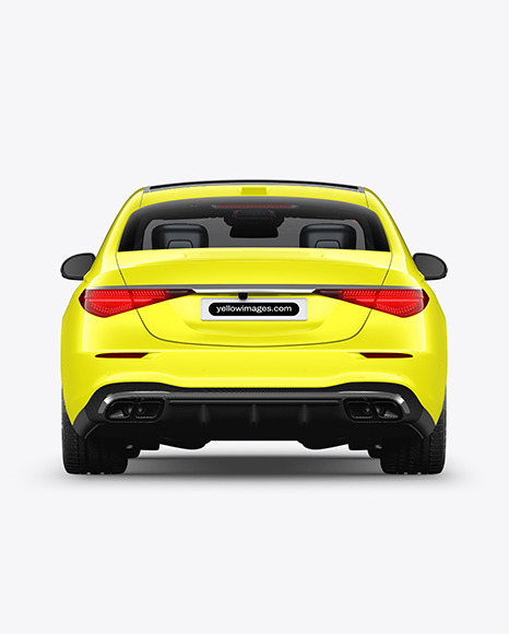 Luxury Car Mockup - Back View