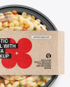 Plastic Bowl With Pasta Mockup