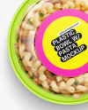 Plastic Bowl With Pasta Mockup