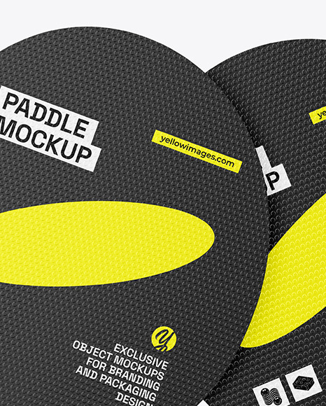 Two Glossy Ping Pong Paddles & Balls Mockup