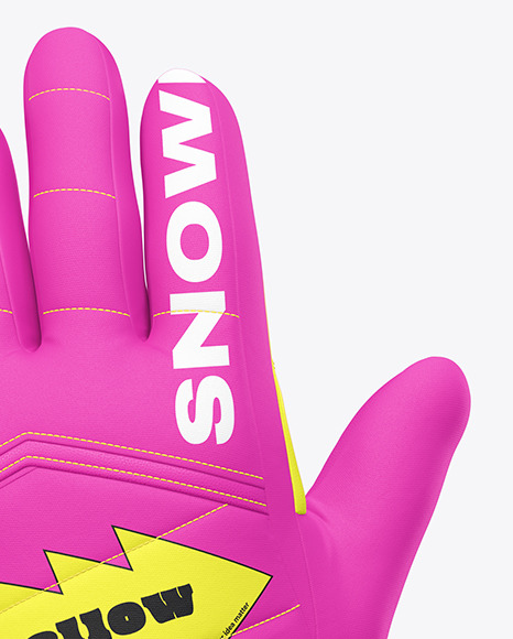 Snowboarding Gloves Mockup