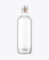 Clear Glass Vodka Bottle Mockup