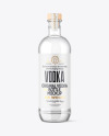 Clear Glass Vodka Bottle Mockup