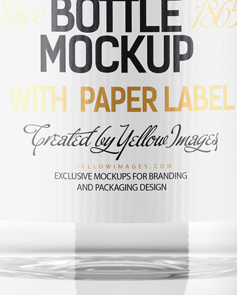 Clear Glass Vodka Bottle Mockup Clear Glass Vodka Bottle Mockup