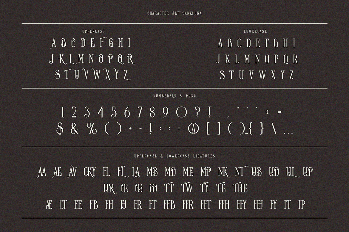 Dark Luna Vintage Condensed Serif Dark Luna Vintage Condensed Serif