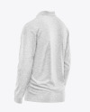 Melange Men's Long Sleeve Polo Shirt Mockup