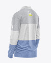 Melange Men's Long Sleeve Polo Shirt Mockup