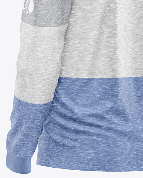 Melange Men's Long Sleeve Polo Shirt Mockup