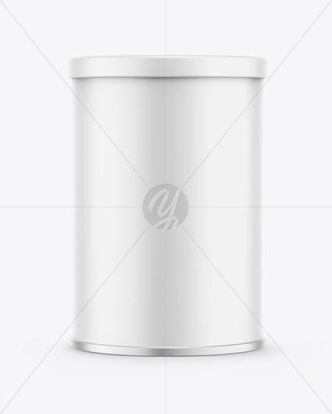 Coffee Tin Can with Matte Finish Mockup