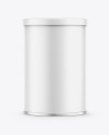 Coffee Tin Can with Matte Finish Mockup