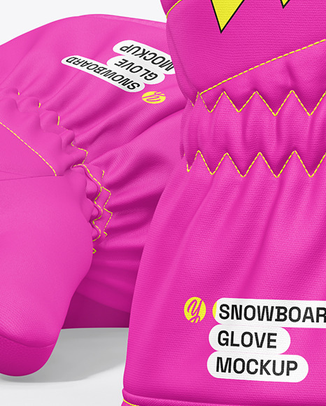 Snowboarding Gloves Mockup