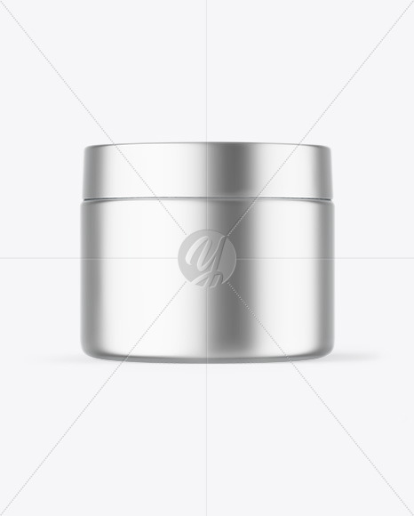 Matte Metallic Cosmetic Jar Mockup