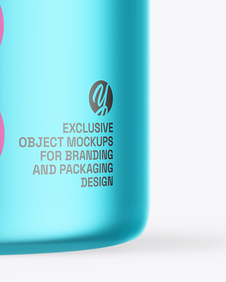 Matte Metallic Cosmetic Jar Mockup