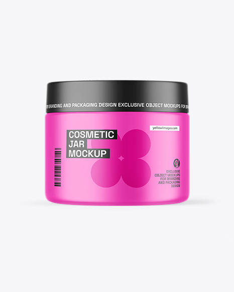 Matte Cosmetic Jar Mockup - Foot+creame