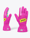 Snowboarding Gloves Mockup