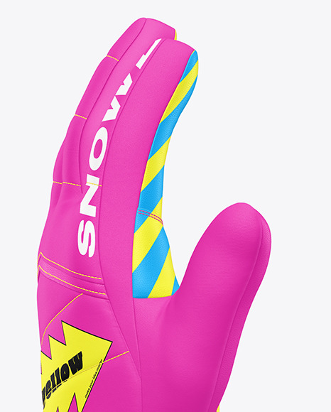 Snowboarding Gloves Mockup