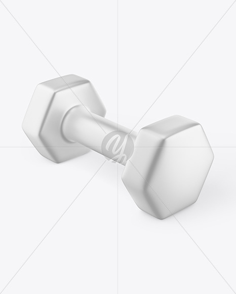 Metallic Dumbbell Mockup