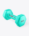 Metallic Dumbbell Mockup