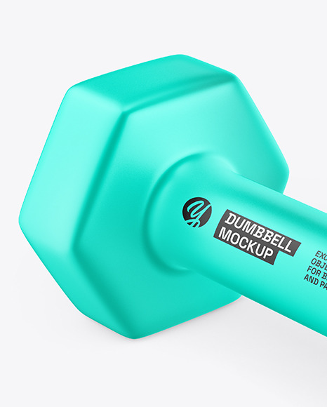 Metallic Dumbbell Mockup