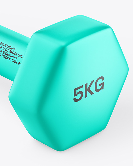 Metallic Dumbbell Mockup