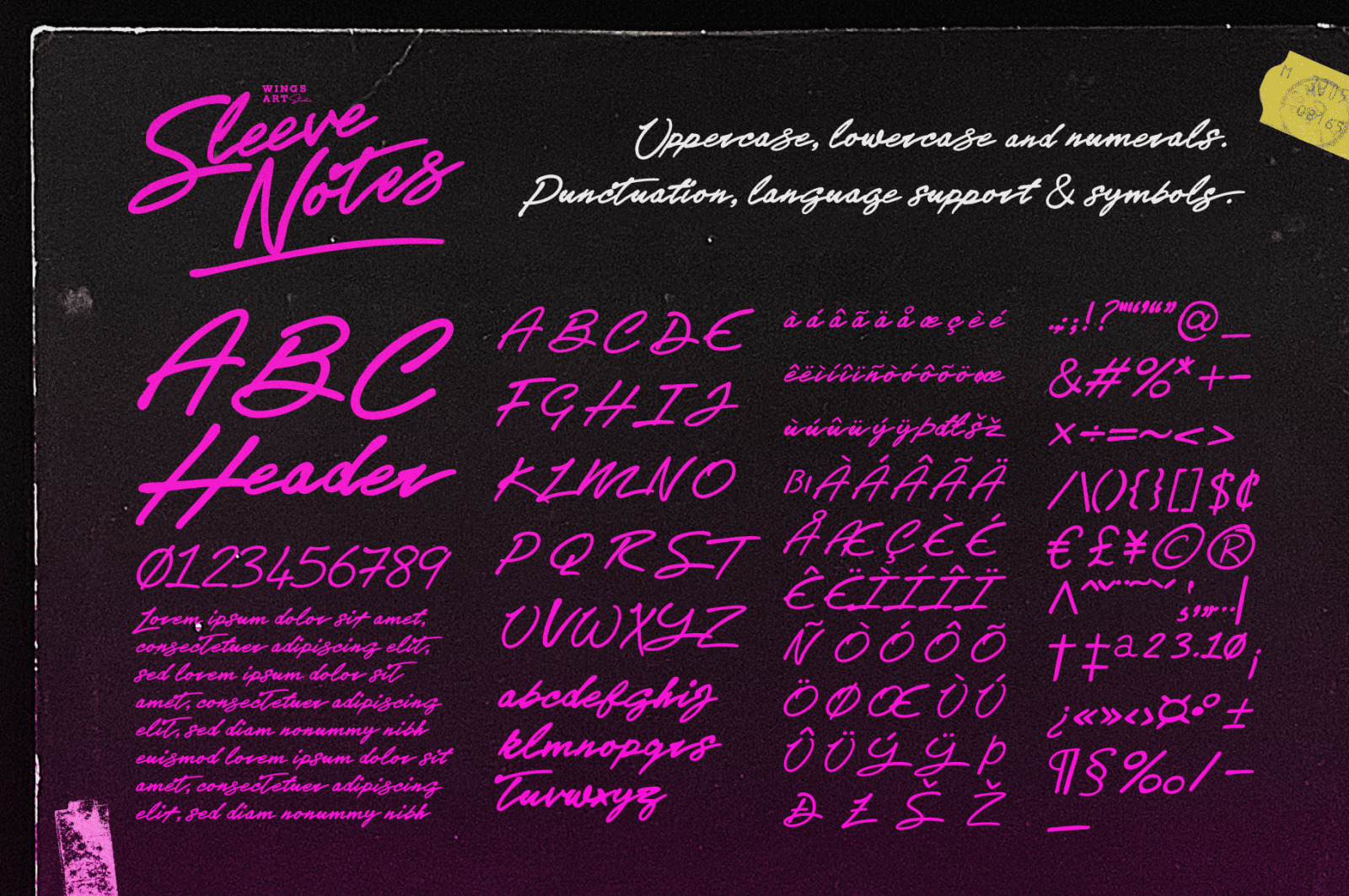 Sleeve Notes: A Script font from the analogue age.