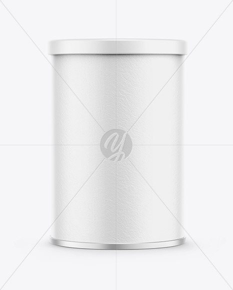 Coffee Tin Can with Paper Finish Mockup