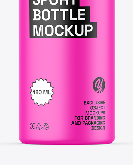 Matte Sport Bottle Mockup