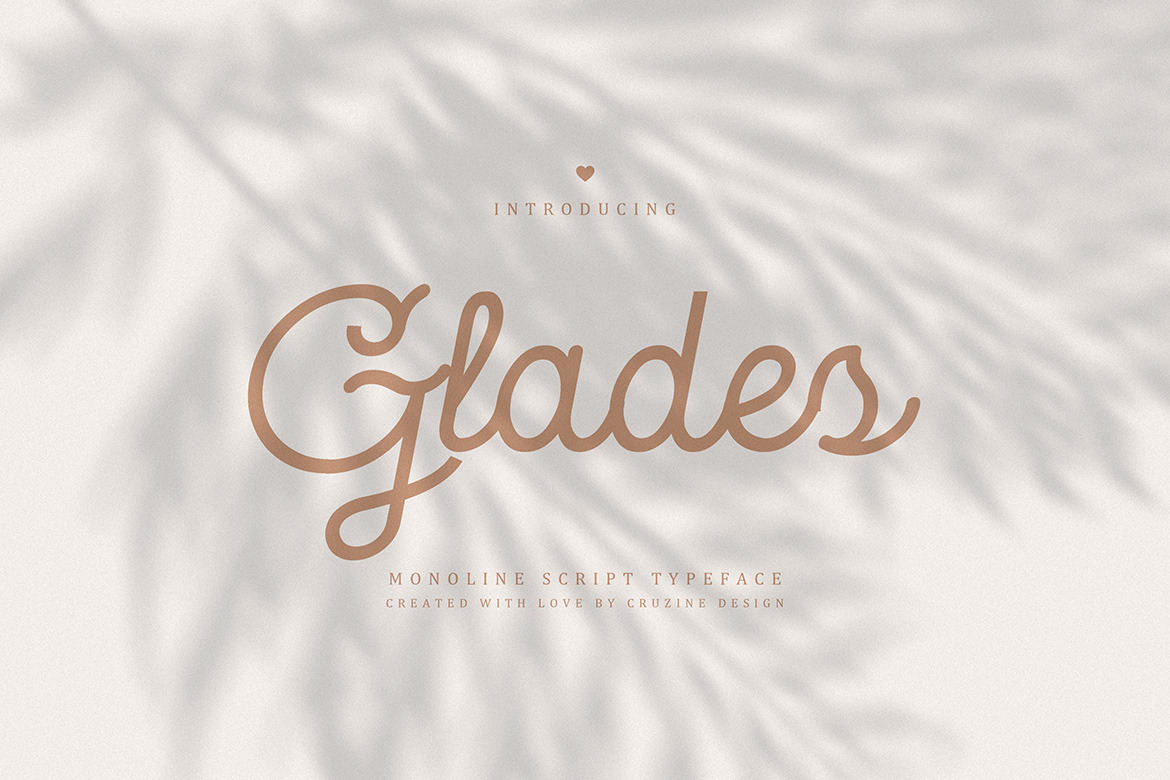Glades Retro Monoline Script Glades Retro Monoline Script