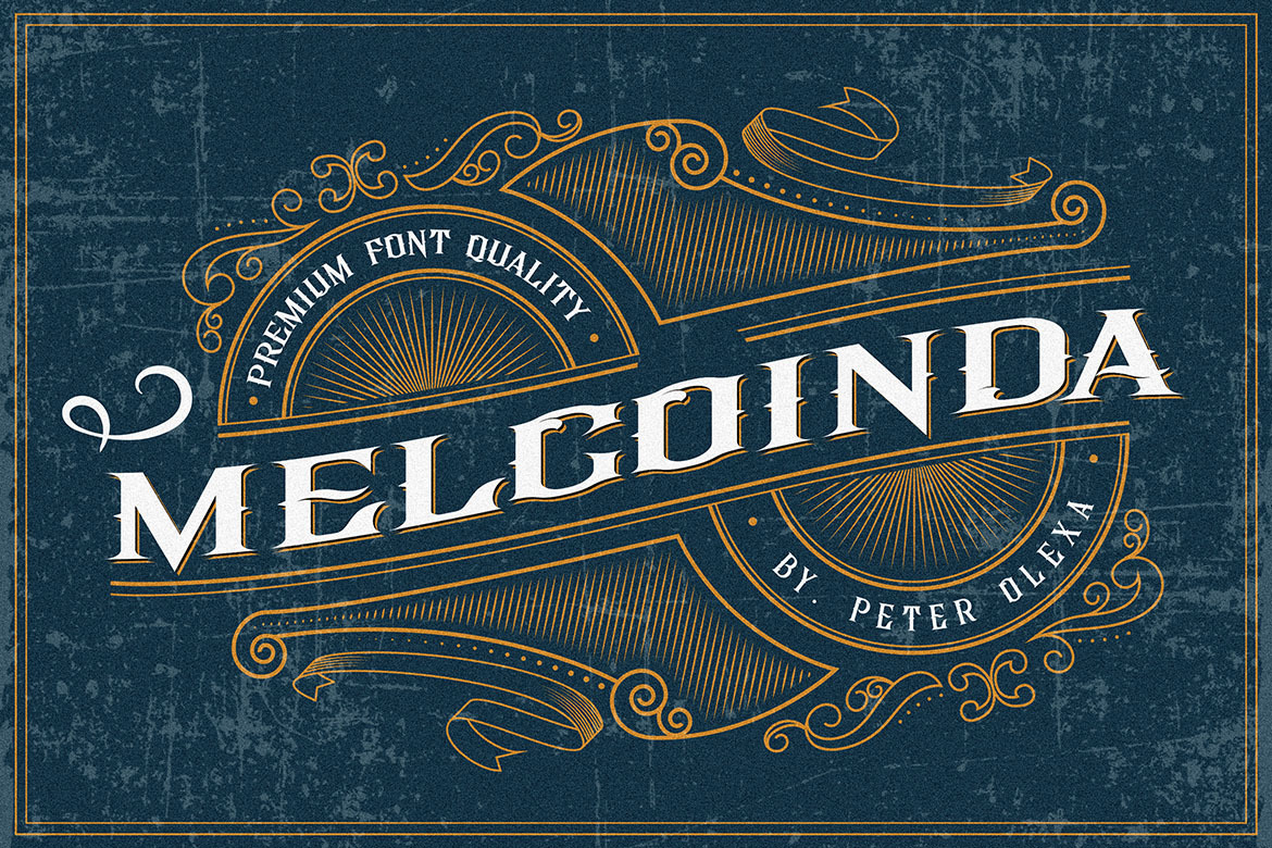 Melcoinda - Vintage Ornamental Font