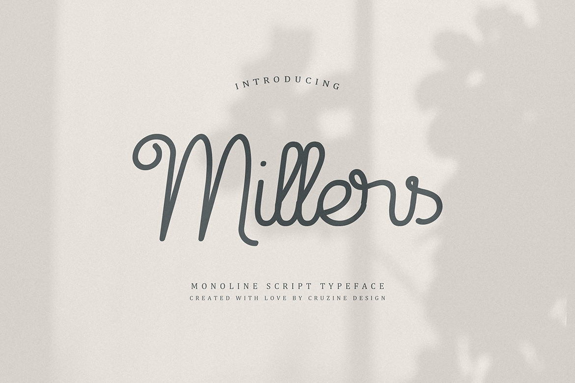 Millers Retro Monoline Script