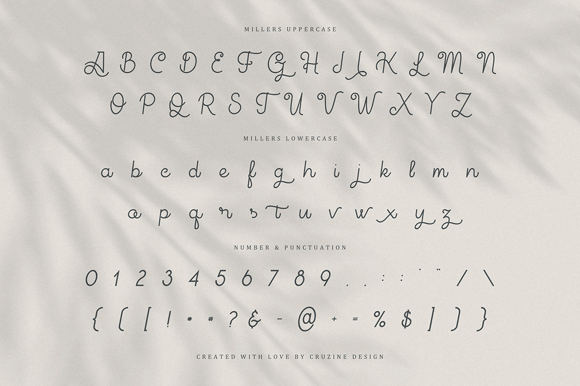 Millers Retro Monoline Script Millers Retro Monoline Script