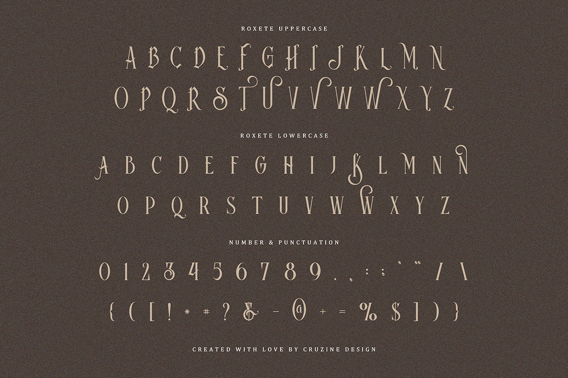 Roxete Vintage Serif Font Roxete Vintage Serif Font