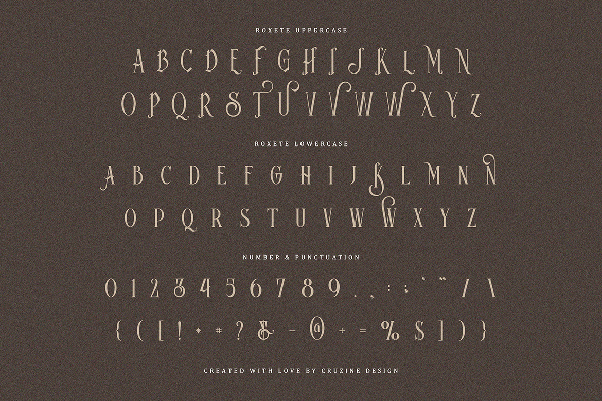 Roxete Vintage Serif Font