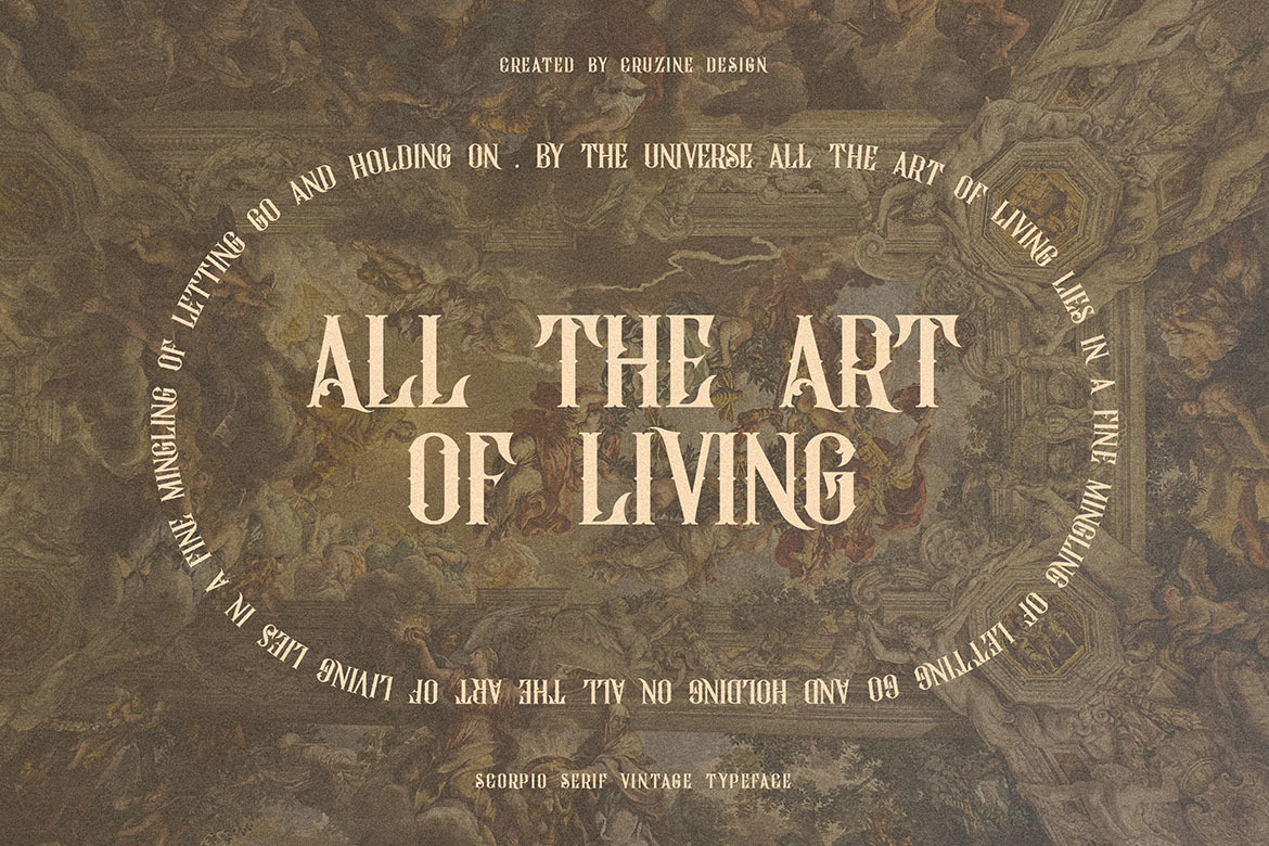 Scorpio - Vintage Ornamental Font Scorpio - Vintage Ornamental Font