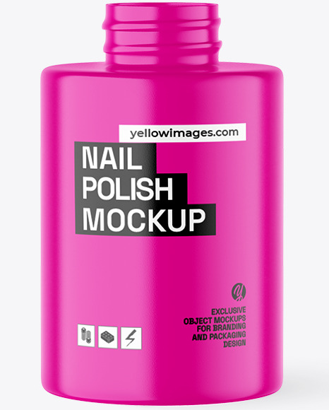 Glossy Nail Polish Bottle Mockup