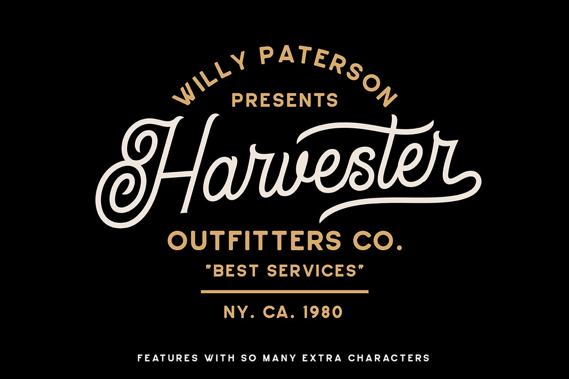 Almerian Retro Script Font Almerian Retro Script Font