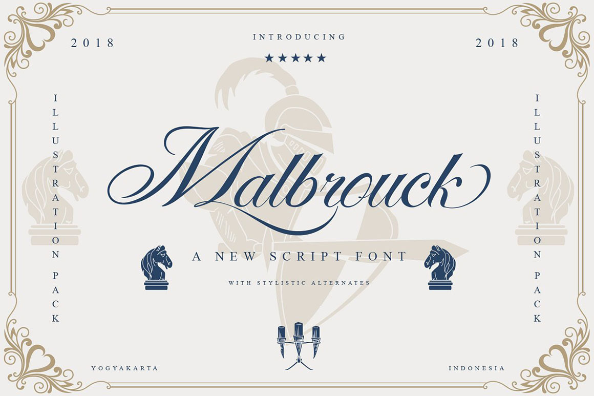 Malbrouck Classic Script Font Malbrouck Classic Script Font