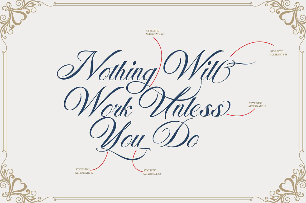 Malbrouck Classic Script Font Malbrouck Classic Script Font