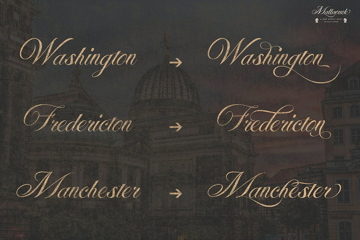 Malbrouck Classic Script Font Malbrouck Classic Script Font