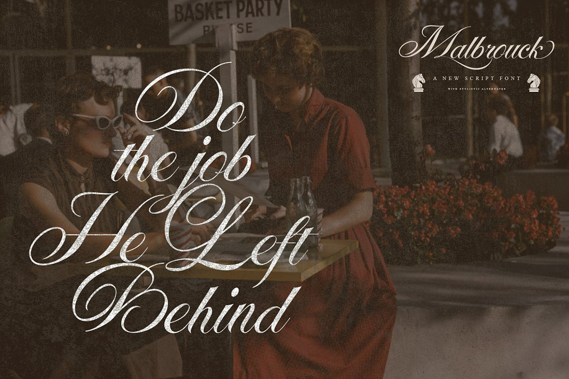 Malbrouck Classic Script Font Malbrouck Classic Script Font