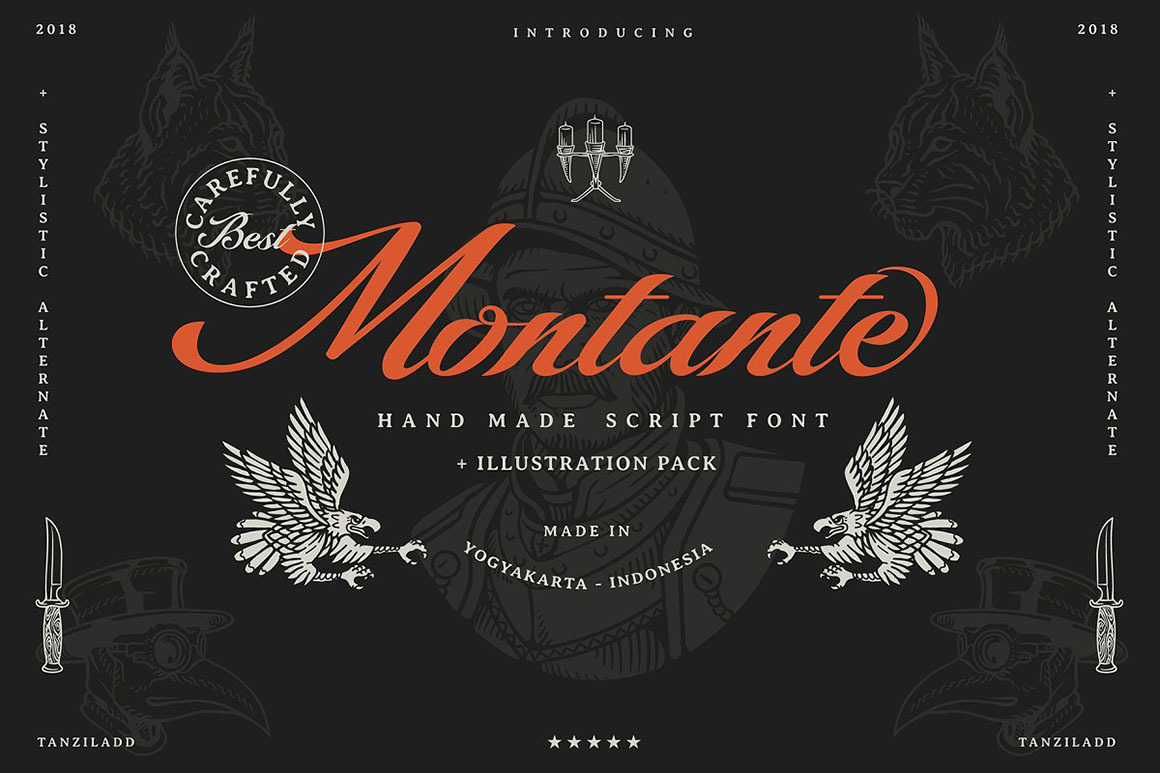 Montante Decorative Script