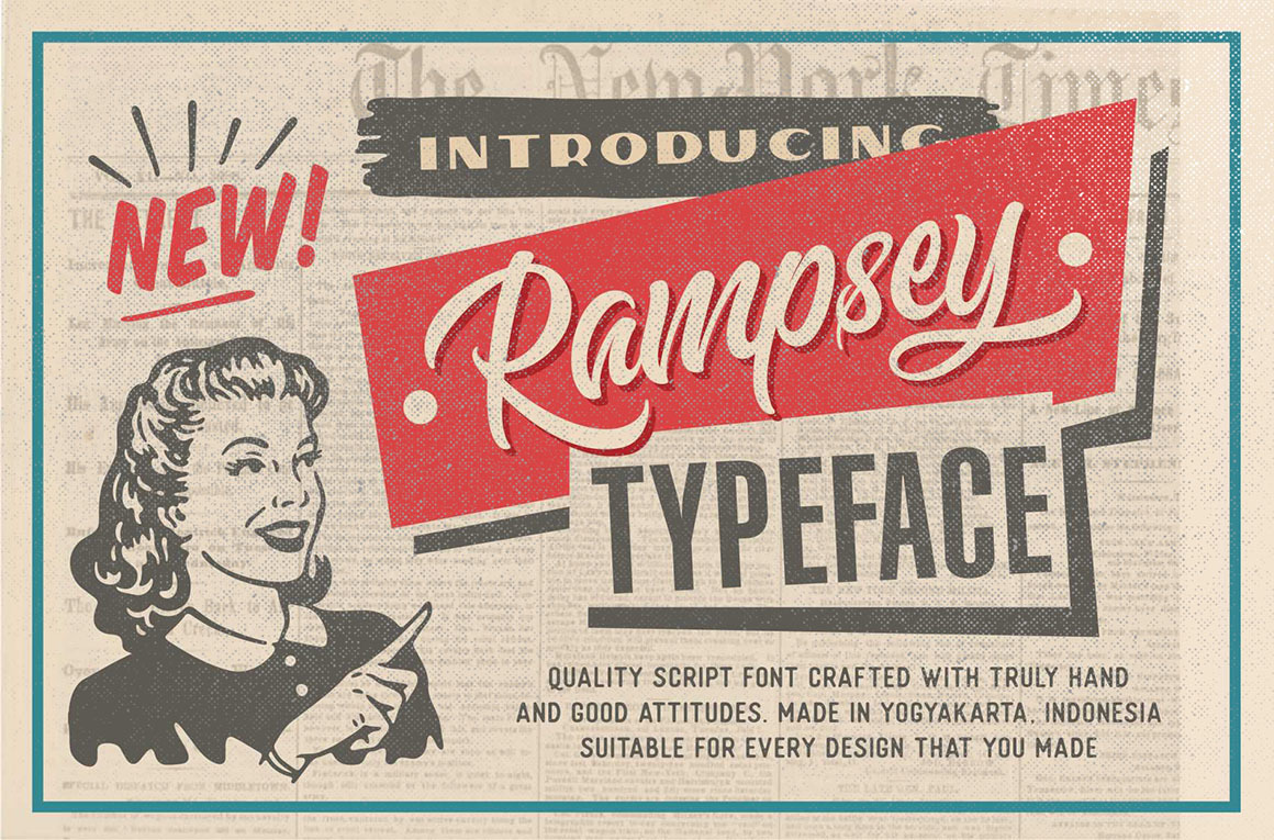 Rampsey Retro Script