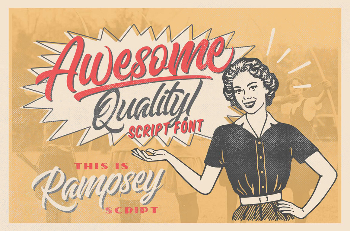 Rampsey Retro Script