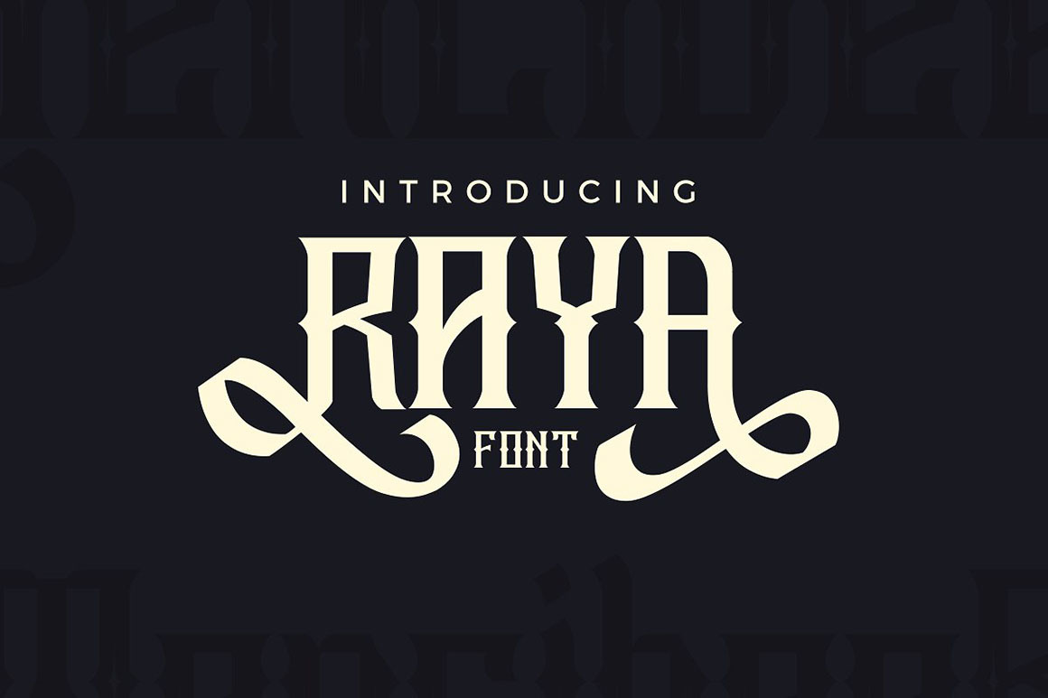 Raya Vintage Swash Font