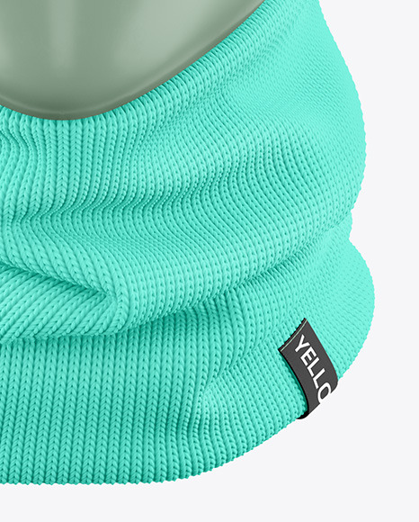 Winter Hat & Buff Mockup - Front View