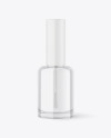 Clear Glass Nail Polish Bottle Mockup