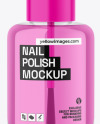 Clear Glass Nail Polish Bottle Mockup