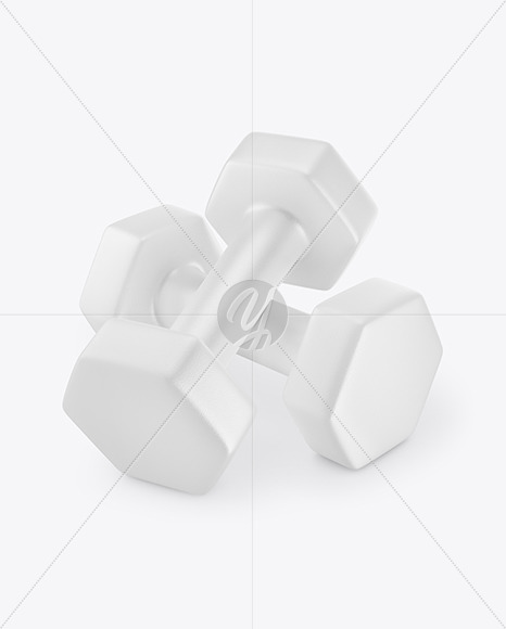 Two Neoprene Dumbbells Mockup