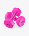 Two Neoprene Dumbbells Mockup